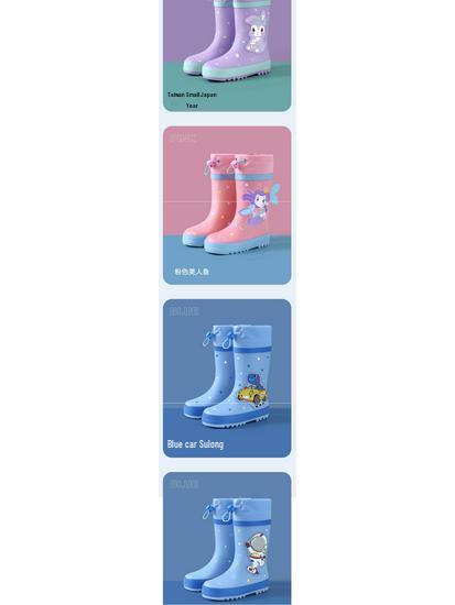 Kinder Wasserdichte Rutschfeste Regenstiefel für Jungen & Mädchen – Strapazierfähige Gummischuhe für Regentage.