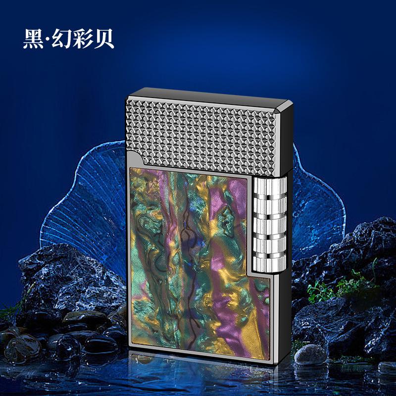 New Kalucai Shell Self-igniting Lighter Side Slide Wheel Self-Inflating High-End Retro Gift for Boyfriend