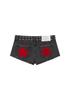 Y2K Low-Waist Jeans-Shorts mit Sternenprint - Damenmode