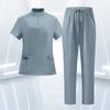 Women's Uniform Set - Quick Dry V-Neck Short Sleeve Top with Pockets and Long Pants, Color for Nurses and Caregivers
