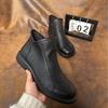 Autumn and Winter New Fashion Martin Boots Soft Leather Soft-soled Boots Men's Cotton Leather Boots Retro Boots