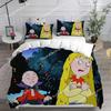 Cartoon Mona the Vampire Anime Bedding Sets Comforter Quilt Bed Cover Duvet Cover Pillow Case Kids Adult Size