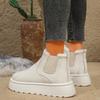 Fashion 2024Women's Boots Rubber Thick Sole Non Slip Platform Ankle Boot Plush Warm Snow Boots for Women Winter Cotton Boots Botas Mujer