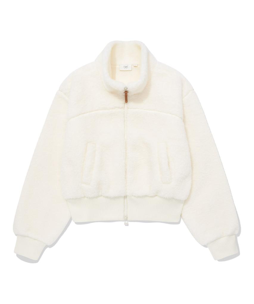 Covernat Woman Sherpa Zip-Up Jacket Ivory