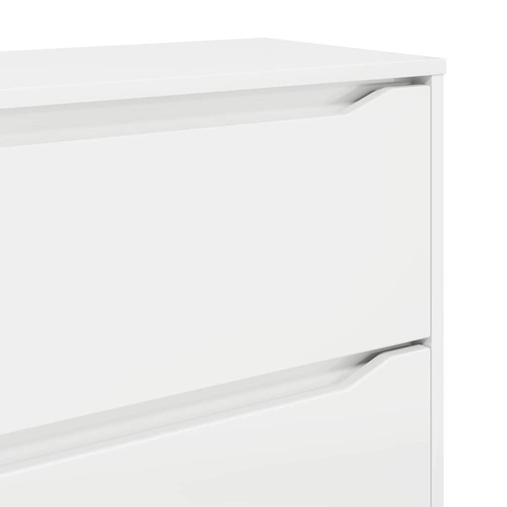 Storage Cabinet Glossy White 40 x 48 x 105 cm