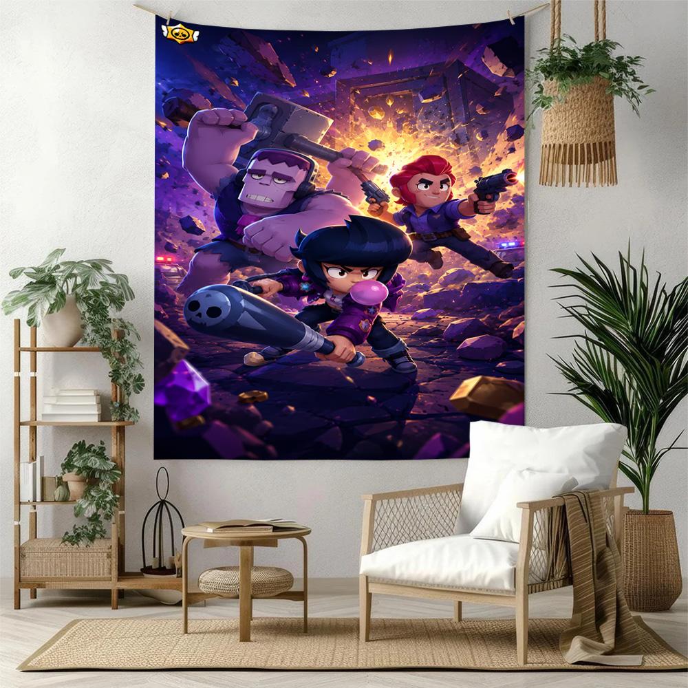 Brawl Stars Boho Wall Tapestry Rustic Farmhouse Ideal for Reading Corner Balcony Dorm Wall Versatile Decor Gallery Wall Gift for Birthday