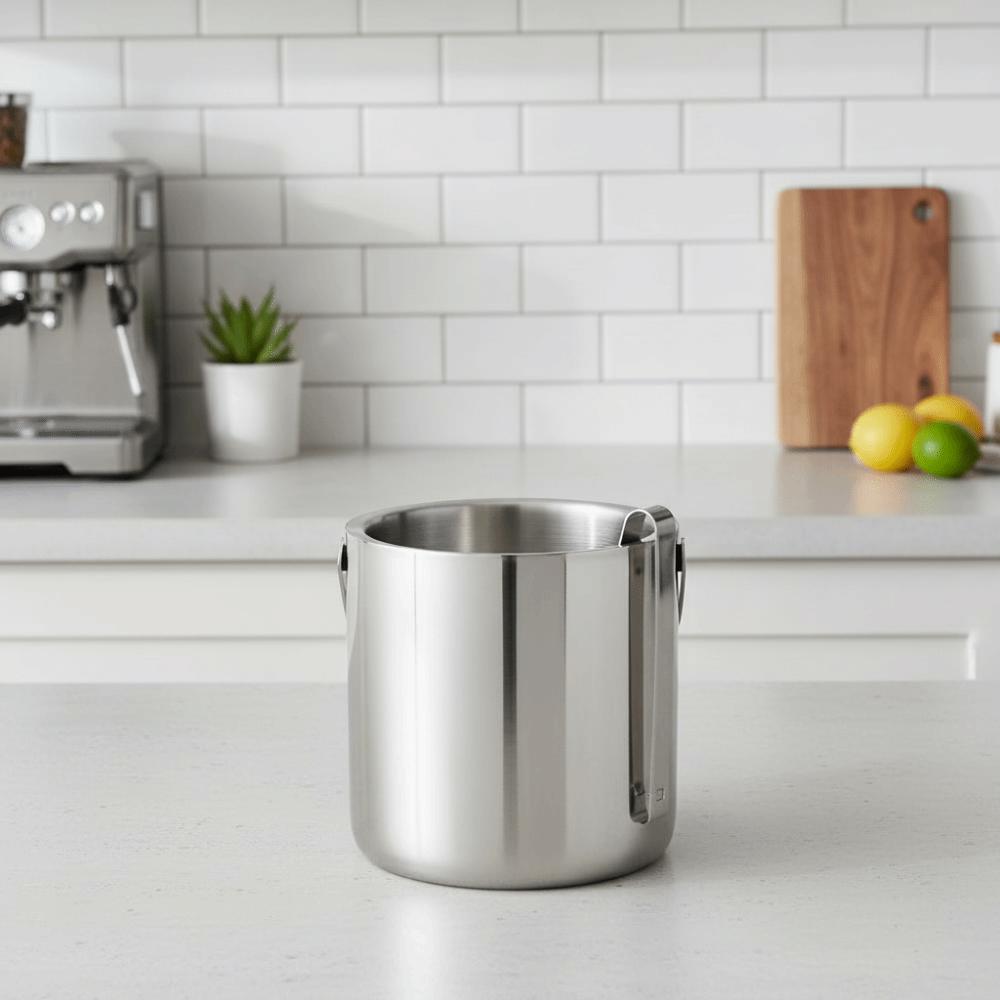 304 Edelstahl-Eiskübel mit Isolierung 3,0/1,3 L Bar-Getränkekühler Pub