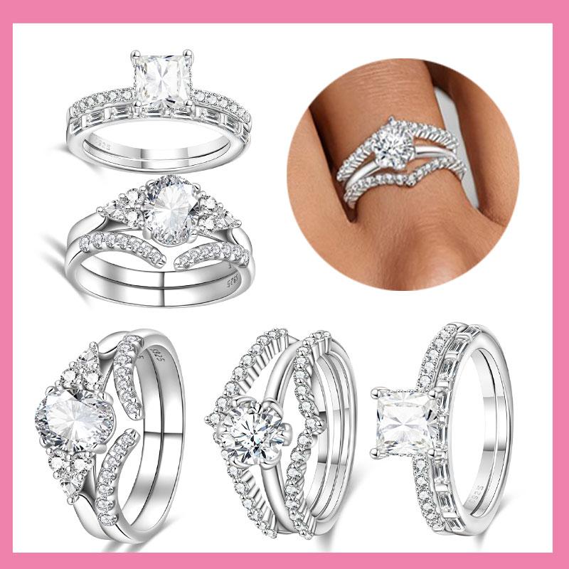 Copper Metal Authentic Original Fingertip Romantic Galaxy Dazzling Women's Anniversary Perfect Gift Engagement Rings Designed For Women Mens High