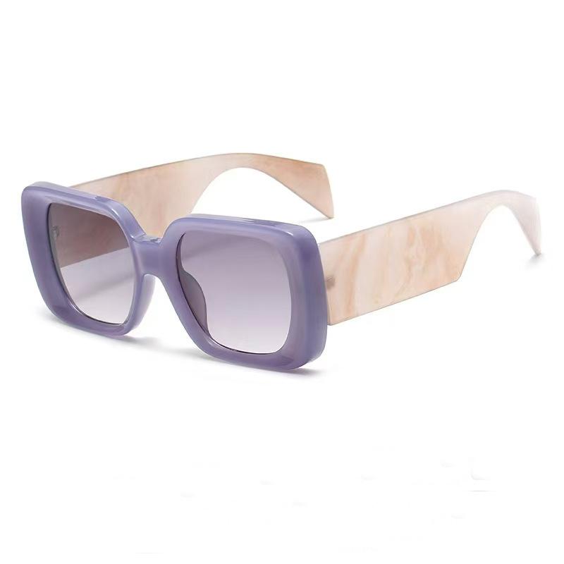 New Style Women Sunglasses Rectangle Shape Wide Leg Women'S Sun Glasses Model Show Fashion Sunglasses