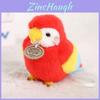 Red Crowned Crane Plush Parrot Keychain With Pp Cotton Filling For Girls And Collectors