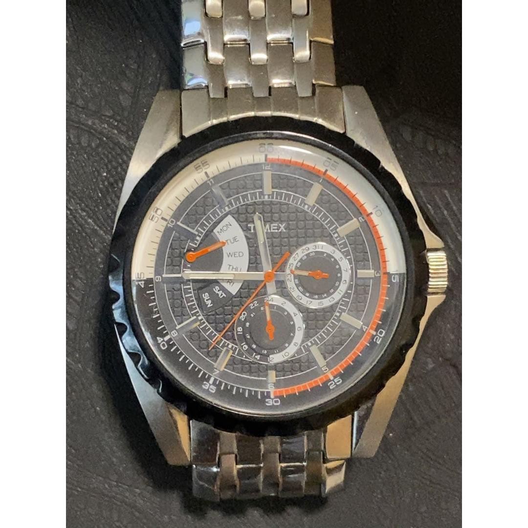TIMEX Retrograde T2M428 Black x Orange (Junk)