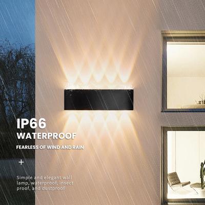 LED UP&Down Wall Light 85-265V ABS Waterproof Led Lights Modern Indoor Outdoor Appliances For Room Wall Panels Home Porch Garden