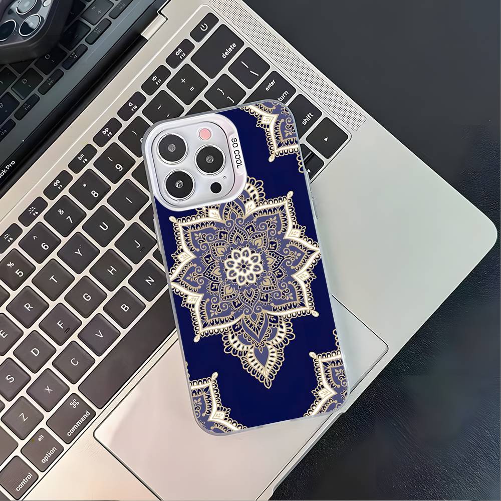 

Art Iznik Tile Patterns Phone Case For iPhone 17,16,15,14,13,12,11,Pro,XS,Max,Plus,Mini,SE4,E White Matte Shockproof Cover iPhone17Pro