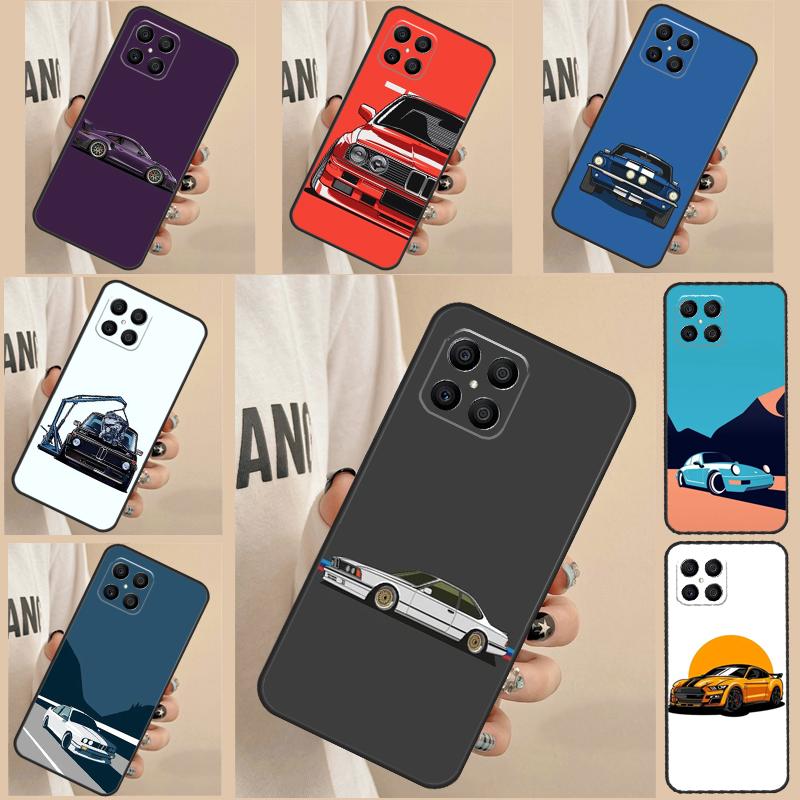 Sports Car Style Case For ZTE Nubia Red Magic 5G 5S 6R 6S 7S Pro Redmagic 8 Pro 8S Pro Plus 6 7 Pro Cover
