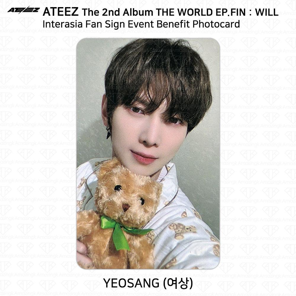 

ATEEZ THE WORLD EP.FIN БУДЕТ Фан-подпись InterAsia Фотокарточка с благотворительным мероприятием KPOP Yeosang