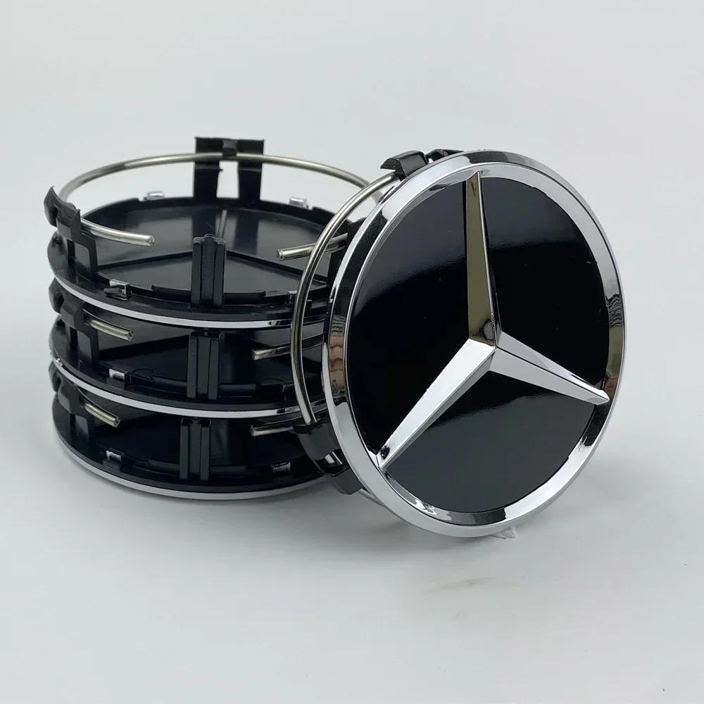 XTRL1 75MM Car Styling Wheel Center Covers Hub Caps Replacement Mercedes Benz Amg W211 W203 W204 W210 W124 AMG W202