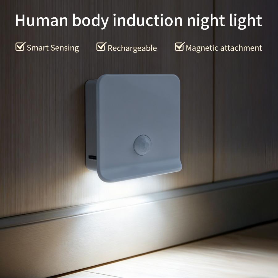 Xiaomi Rechargeable LED Night Light Motion Sensor Bedroom Lamps Nightlight Hallway Stairs Corridor Garage Basement Closet Kitchen Light