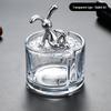Large Glass Ashtray with Lid for Home, Office, Bar, or Restaurant