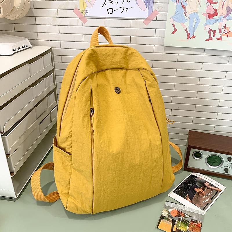 

Summer new foreign style texture simple large capacity backpack fashion 2025 leisure personality women trend backpack жёлтый