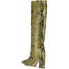 Fashion Brand Design European American Crocodile Sleeve Knee High Women's Boots Large 43 Thick Heel High Boots Show Knight Women's Shoes