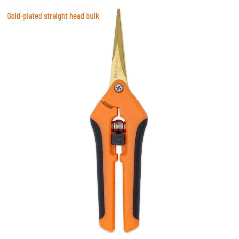 Stainless Steel Pruning Shears for Flowers, Fruit, and Vegetables - Straight Head Gardening Shears