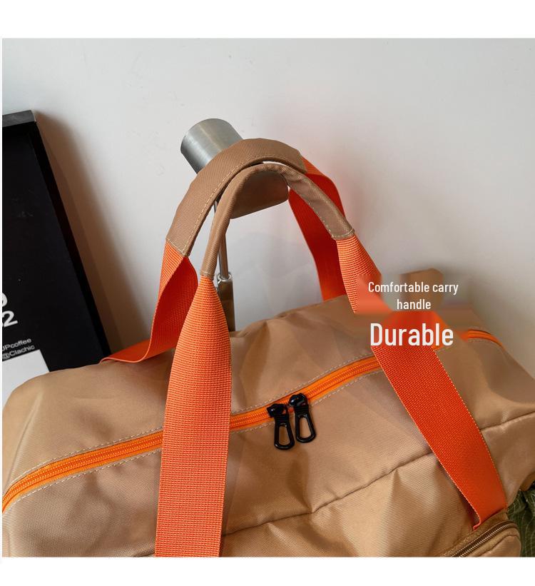 Expandable Women's Travel and Gym Bag with Wet/Dry Separation - Foldable, Crossbody, Perfect for Yoga and Sports.