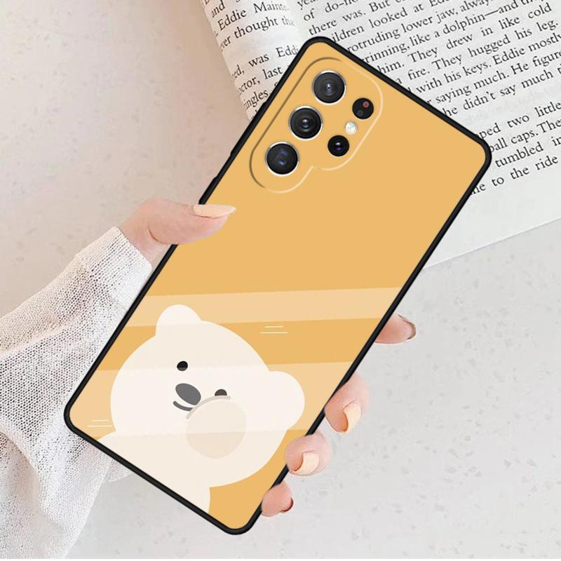 Kawaii Cute Bears Korean Phone Case For Samsung Galaxy S25 S23 S30 S8 S21 S20 FE S24 S22 Note 10 20 Plus lite Ultra