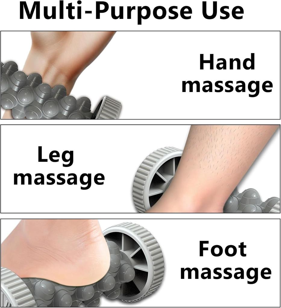 Manual Deep Tissue Foot Roller Massager for Plantar Fasciitis Relief Pain Relief Circulation Reflexology Therapy
