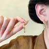 Elegant Water Drop Small Hoop Earrings Irregular Gold Silver Color Asymmetric Earrings Simple Metal