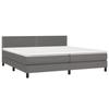 Maison Exclusive - Bed Slat Base with Mattress and LED Grey 200x200 Cm
