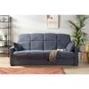 Canapé clic clac 3 places - Gris anthracite - Matelas 14 cm - 130 x 190 cm - MEGAN