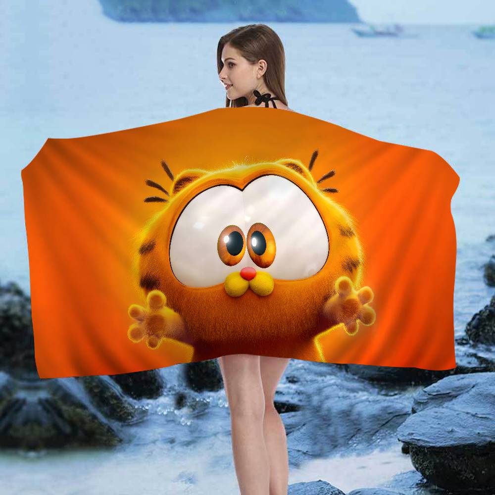 Cute-T-Garfields Microfiber Blanket Quick Drying Beach Towels Oversized Printing Super Absorbent Pool Towel Blanket