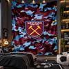 Wall Hanging Tapestry West Ham United Football Print Cloth for Living Room Bedroom Home Decor