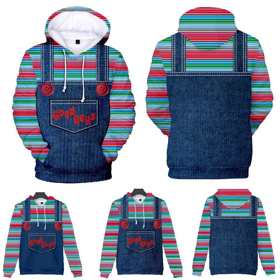 Vibrantly Designed Women Men Good Guys Chucky 3d Print Sweatshirt Hoodies
