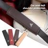 Leather Car Seat Belt Protector Pad Shoulder Strap Cover Interior Accessories For Mitsubishi Outlander Lancer Cross Colt Xpander