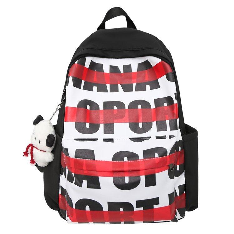 Schoolbag Mori men's and women's high-value, dirt-resistant, lightweight, versatile letter printing, large-capacity schoolbag, backpack for junior hig