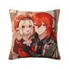 Custom Modern Anime Genshin Impact Cushion Cover Polyester Manga Kawaii Throw Pillow Case Home Decorative