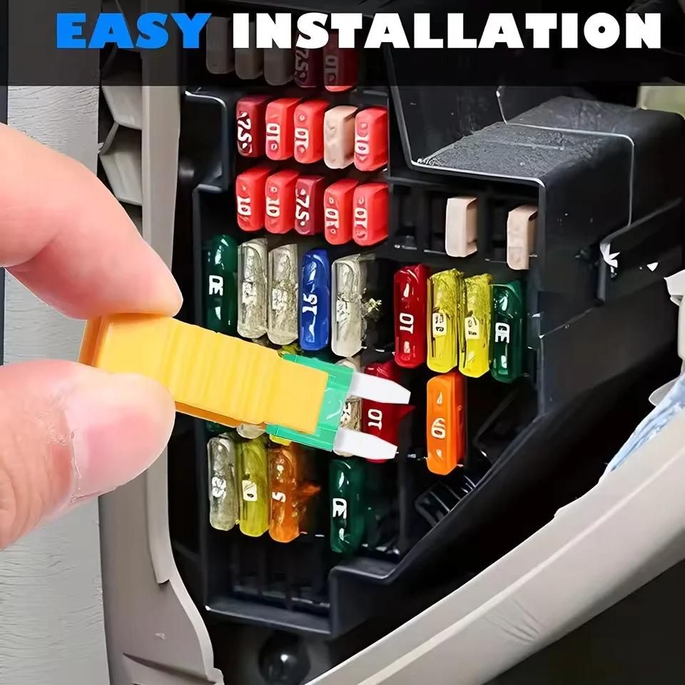 60pcs Auto Car Truck Mini Fuse Blade 5A 10A 15A 20A 25A 30A Mixed Kit Fuse Set Assortment Cars Safety Blade Fuses Accessorie
