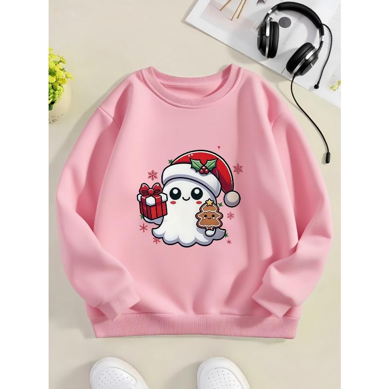 Kids Sweatshirt,Crew Neck Sweatshirt Fashion Print Halloween Christmas Football Additions Trendy Element Top,Outdoor Casual Top