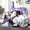 1pc Kochou Shinobu Blanket, Gift, for Men and Women, Soft Blanket, Good for Sofa Bed Couch Travel, Lightweight Flannel Blanket