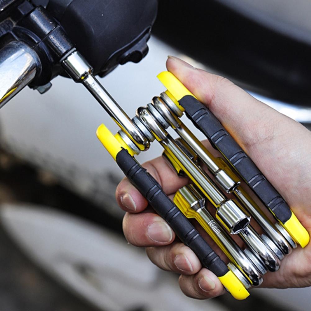 5-12mm Wrench Set Folding Socket Wrench Automobile Repair Tool Comfortable To Hold Compact And Lightweight Design