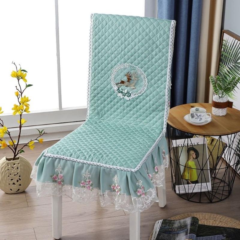 Modern new dining table and chair cushion cover Thickened anti slip chair cushion with integrated body Fabric chair cover for home use, simple winter