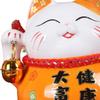 Cat Money Bank Animal Sculpture Saving Pot Jar Feng Shui Blessing Kitten Figurine with Bell