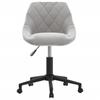 Office Chair Swivel Light Grey Velvet