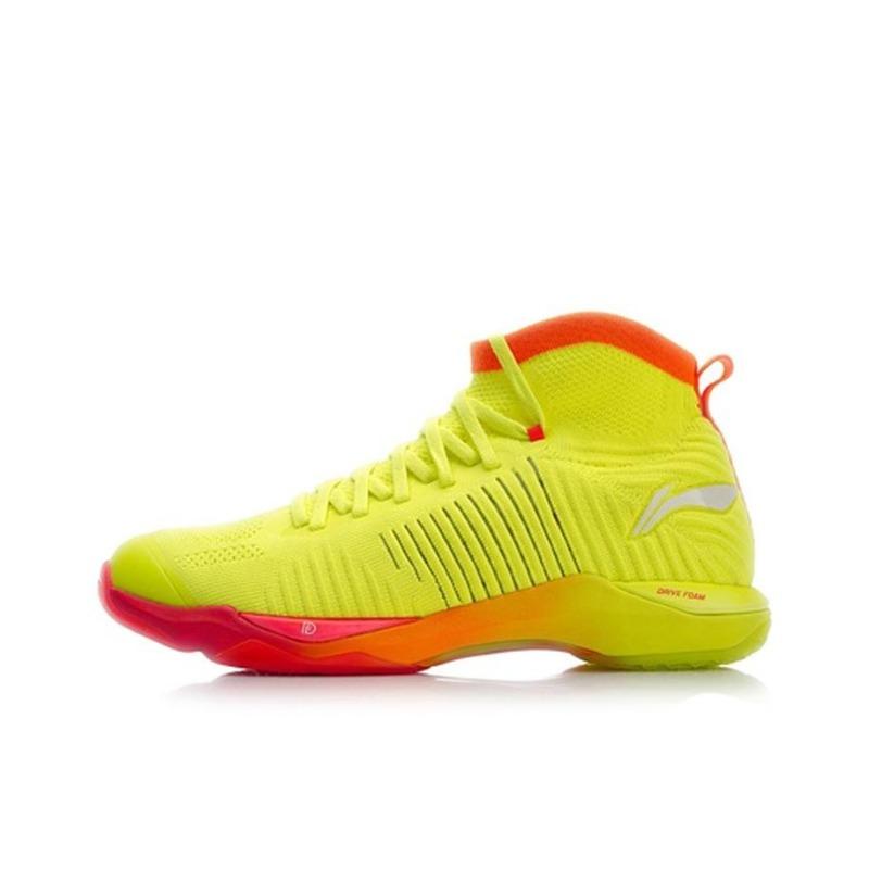 Li-Ning Tuxi Unisex High Top Badminton Shoes Fluorescent Bright Green AYAN015-4 43