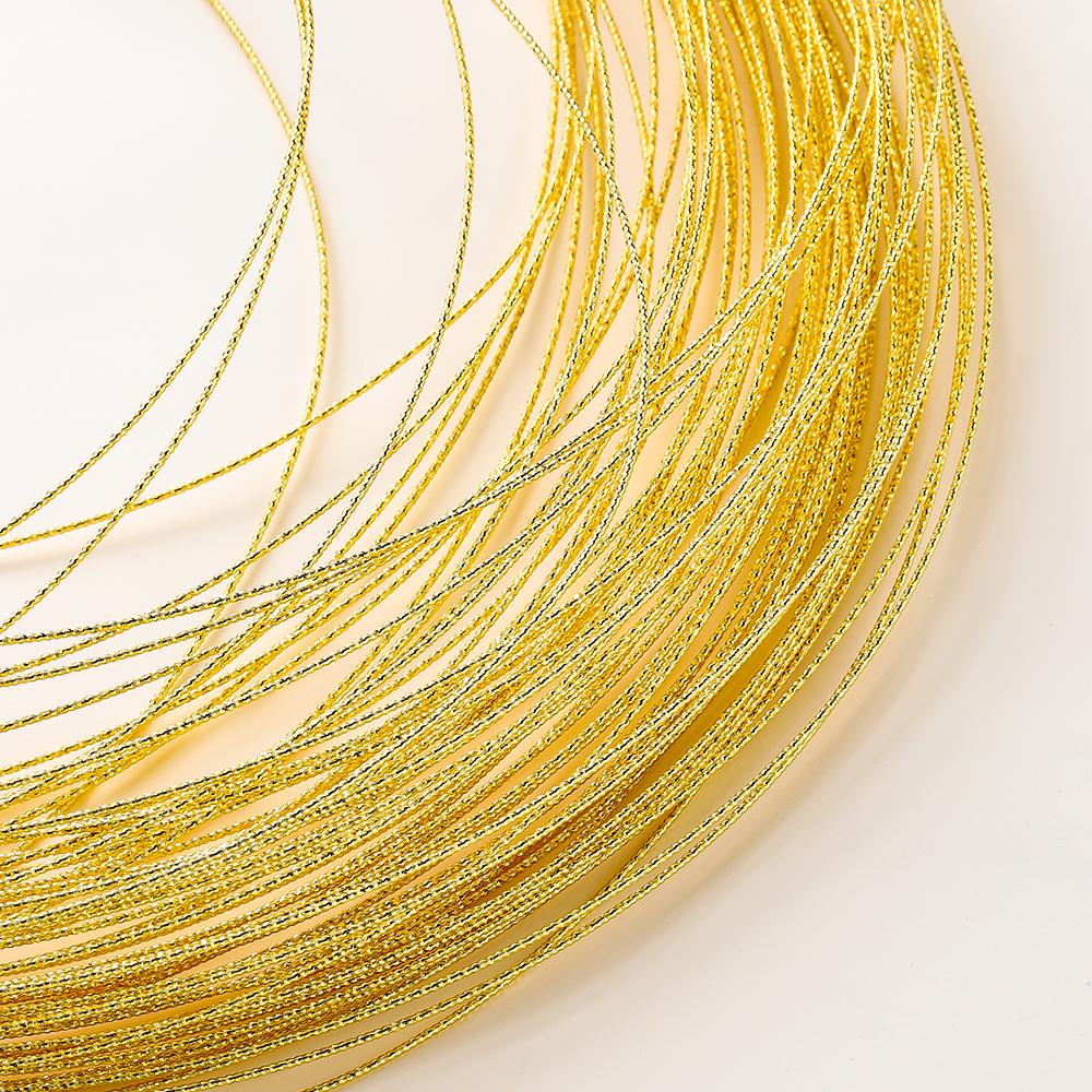 2 Meters/roll 14K Gold Plated Pattern Metal Copper Beading Wire Earing Bracelet Pendant Threads For DIY Jewelry Making Findings