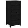 Sideboards 2 pcs Black 40 x 35 x 80 cm Solid Pine Wood