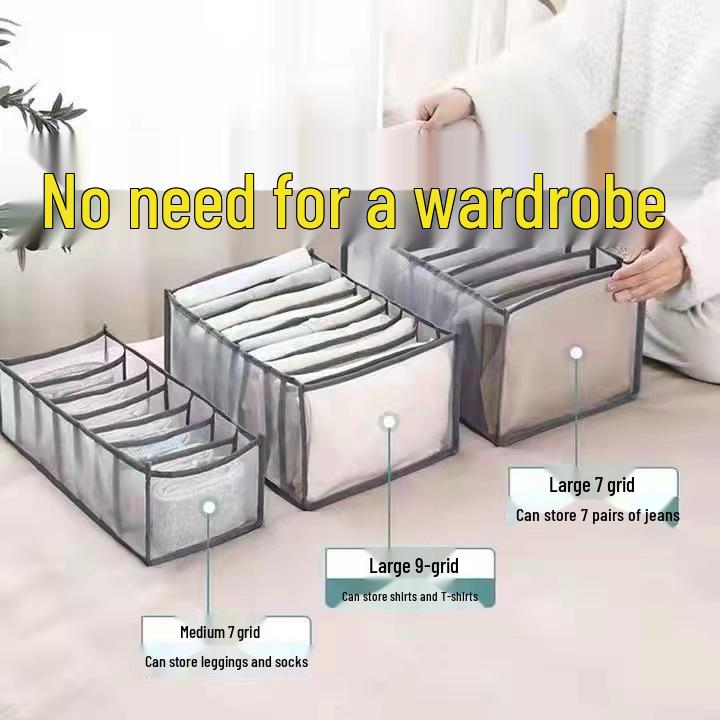 Netz-Aufbewahrungsbox für Unterwäsche, Jeans und Socken - Ideal für Studentenwohnheime