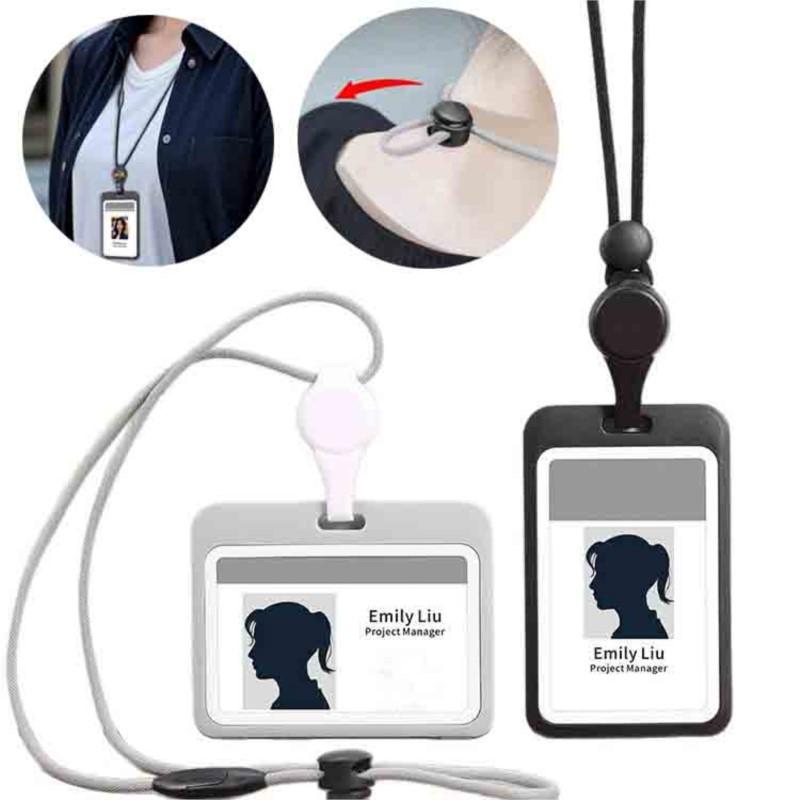 Lanyards Credential Holder Transparent Retractable Badge Reel With Lanyard Nurse Accessories For Work Removable Id Card
