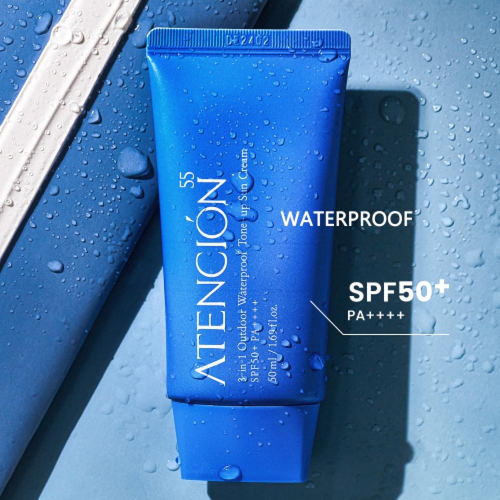 Atenci N55 Attension 55 Outdoor Waterproof Tone Up Suncream